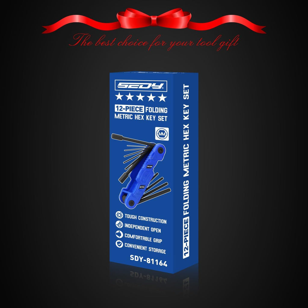 12-Piece Large Folding Hex Key Set