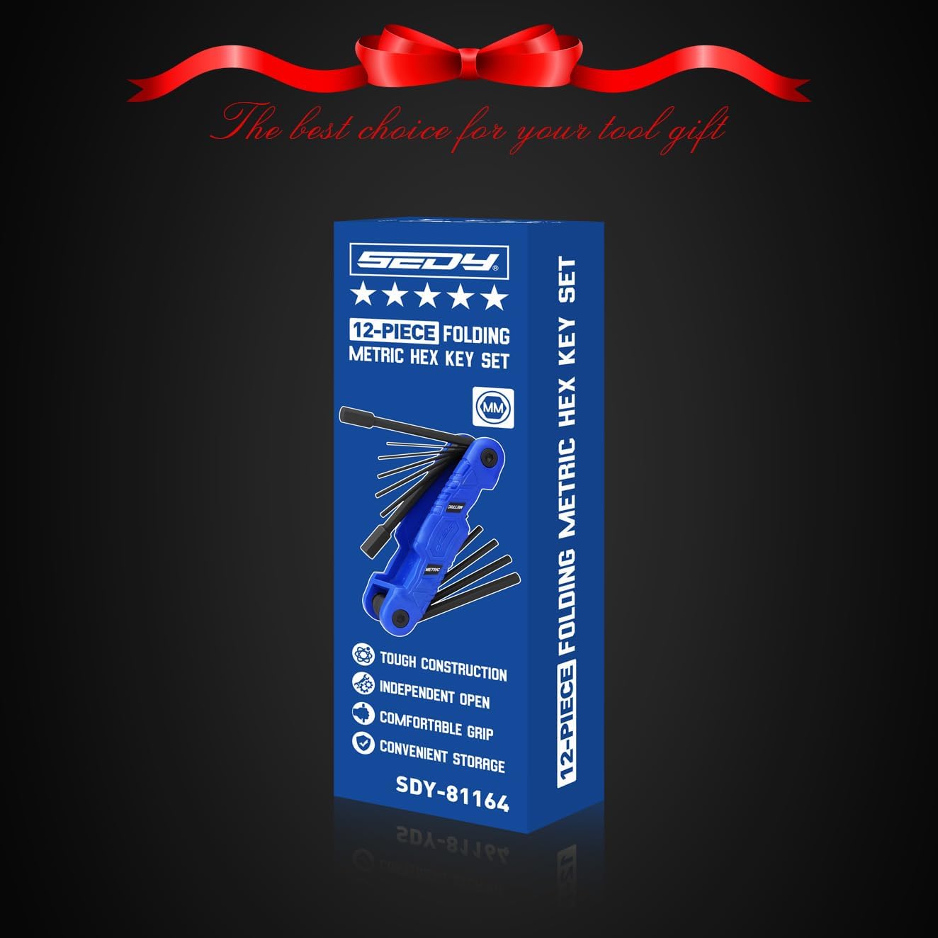 12-Piece Large Folding Hex Key Set