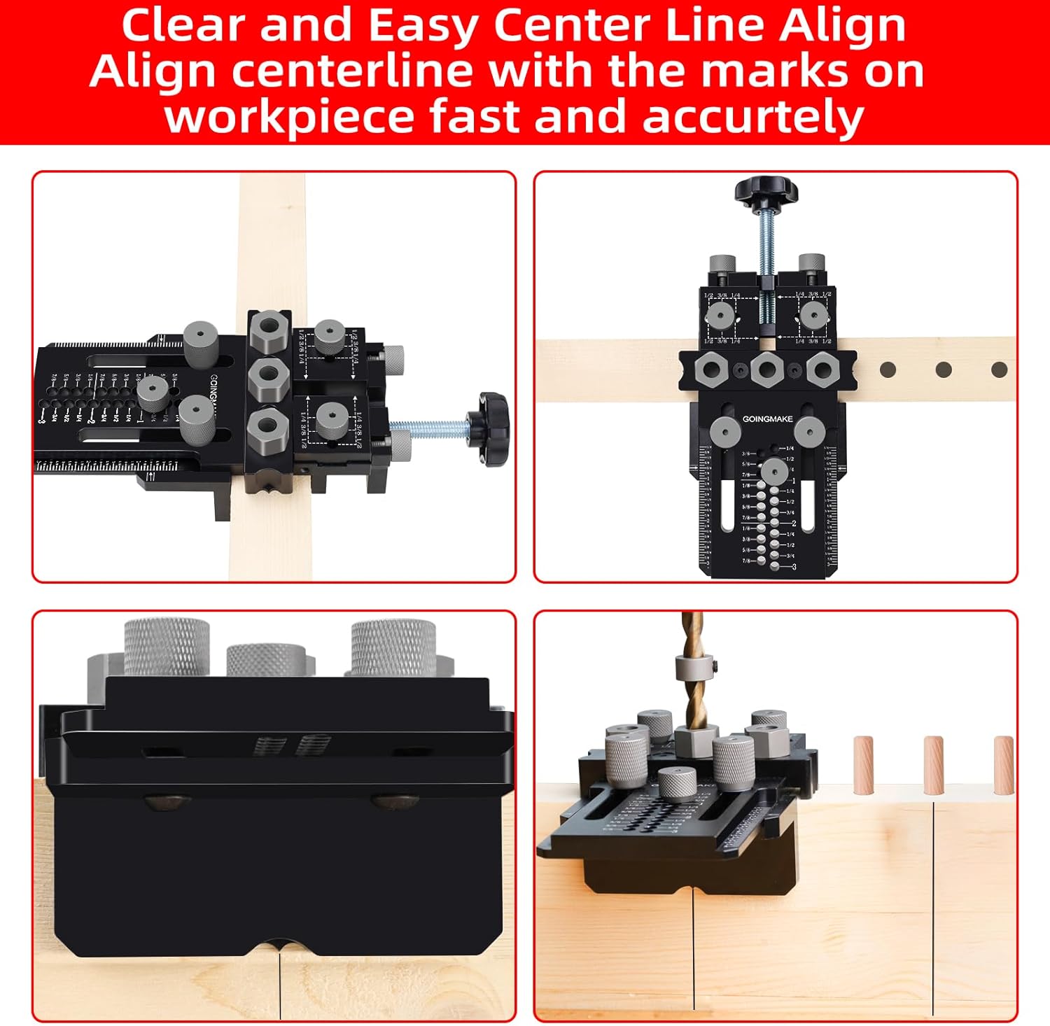 Adjustable Doweling Jig for Drill