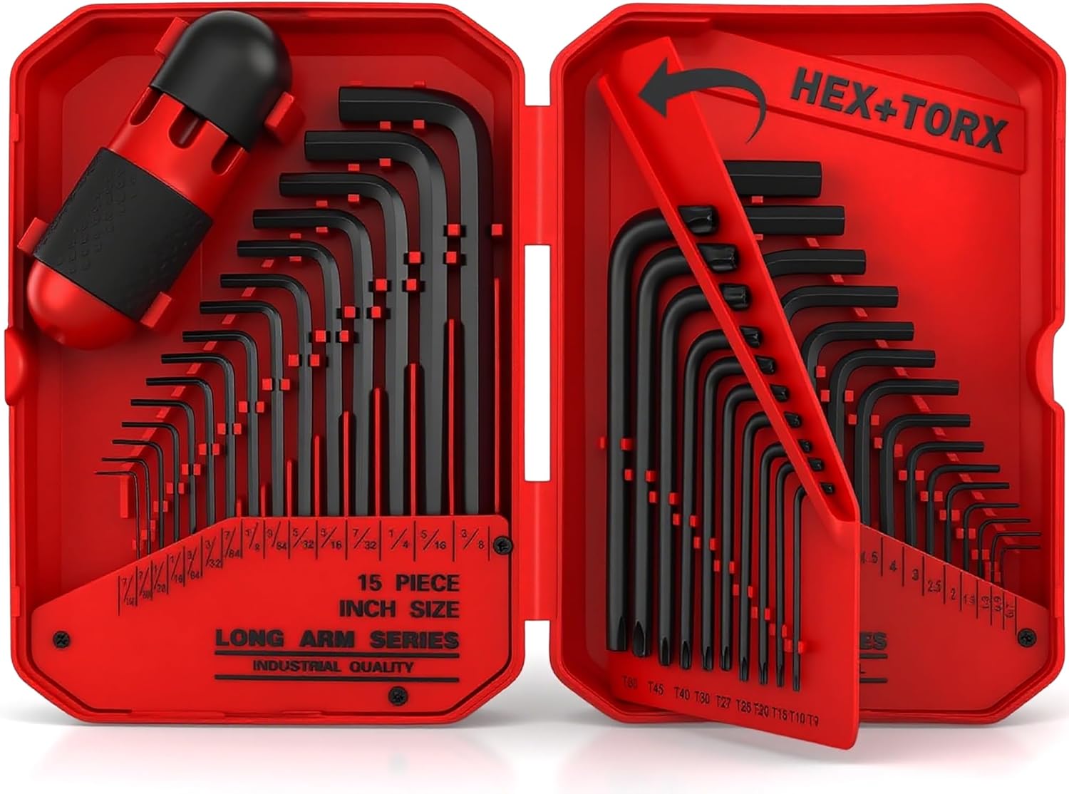 12-Piece Large Folding Hex Key Set