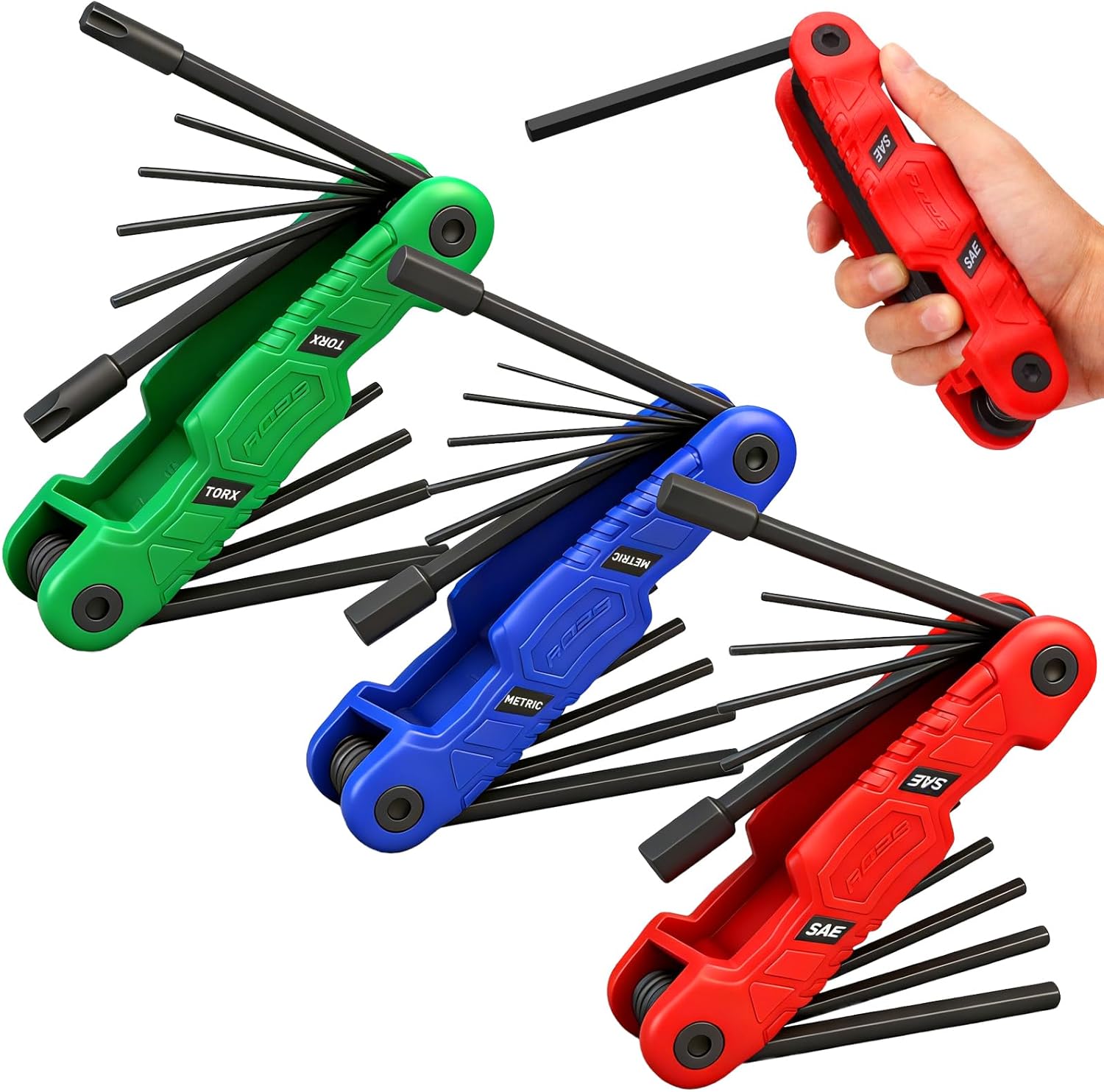 12-Piece Large Folding Hex Key Set