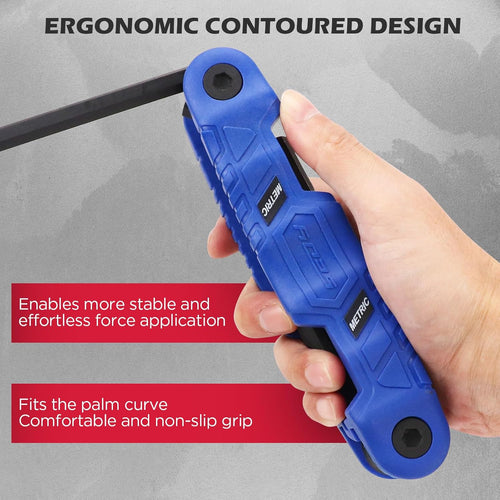 12-Piece Large Folding Hex Key Set