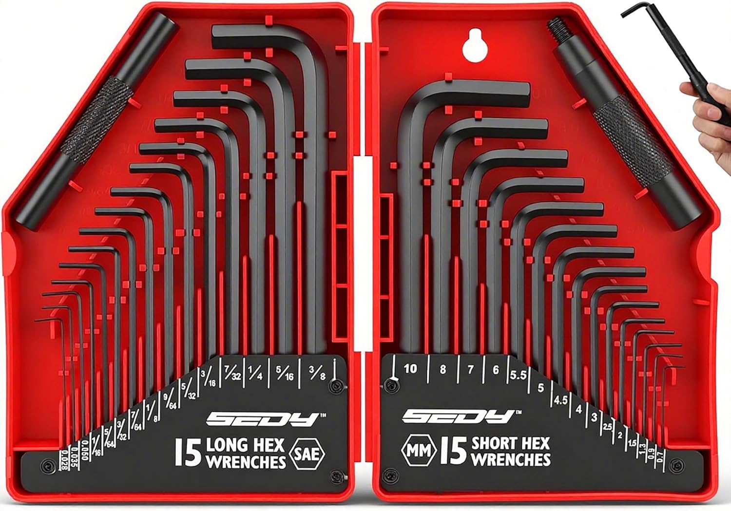 12-Piece Large Folding Hex Key Set